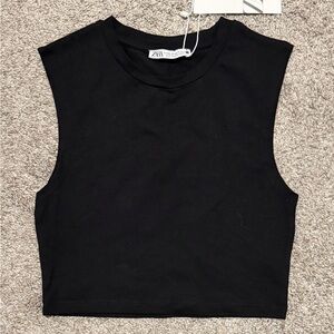 Zara Classic Black Crop Top